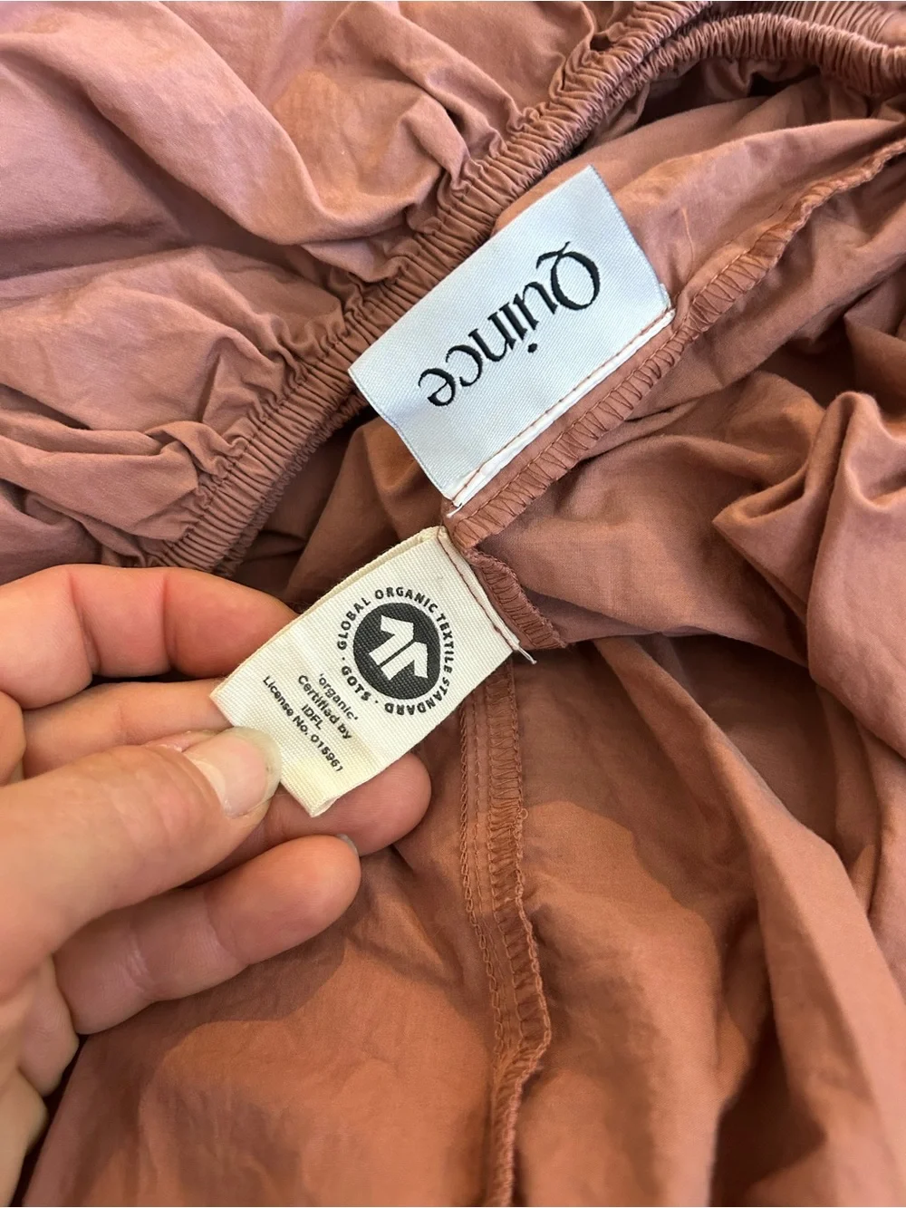 Quince Full Fig Clay ORGANIC COTTON Fitted Sheet & 2 pillowcases
